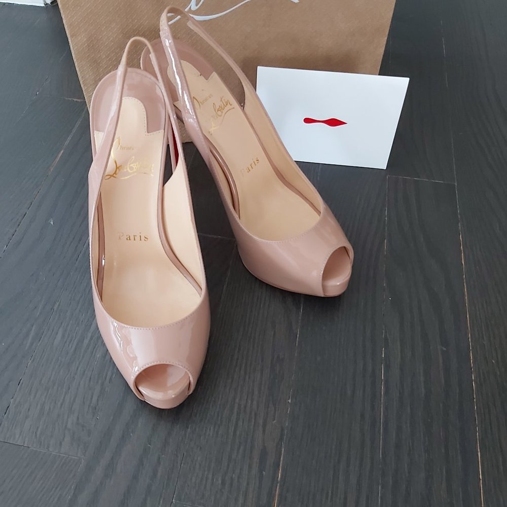 Christian Louboutin  peep-toe pump style shoes